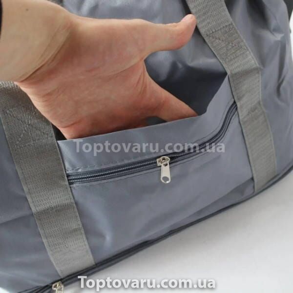 Дорожня сумка зі збільшенням глибини Unisex BAG XL-1029 Сіра 26611 фото