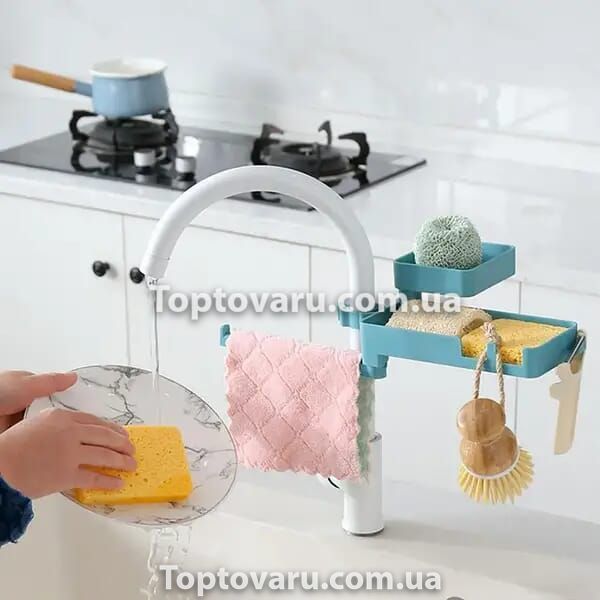 Полка для ванной комнаты, кухни 3в1 Shower Rack (19x10x8,5 см) 8704 фото