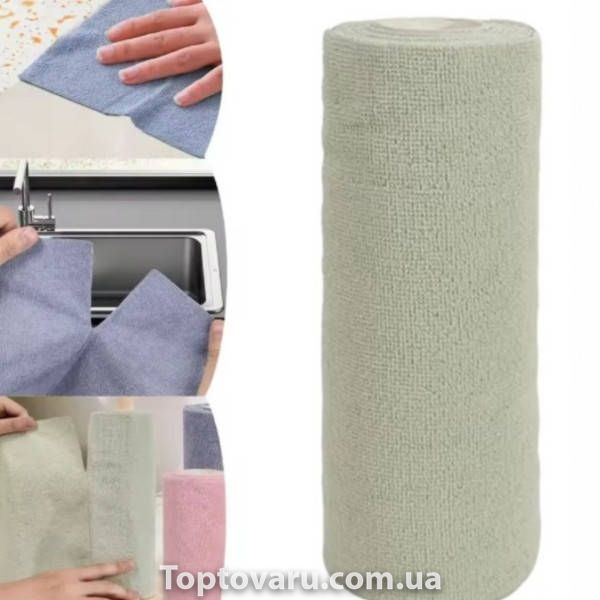 Рулон отрывных салфеток из микрофибры 30x30см 20шт 31437 Серые 32448 фото