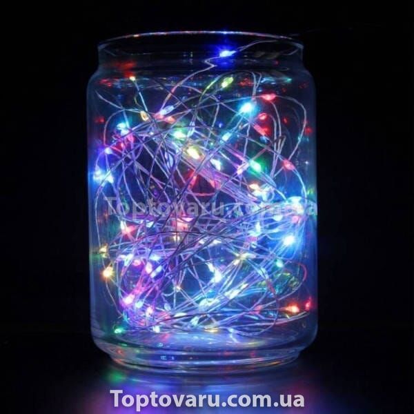 Гирлянда 50LED 5м на батарейках + USB Мультиколор 22676 фото