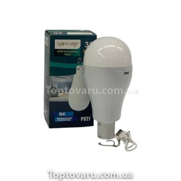 Лампочка акумуляторна з гачком 30W Usb Rainberg P921 Біла 33708 фото