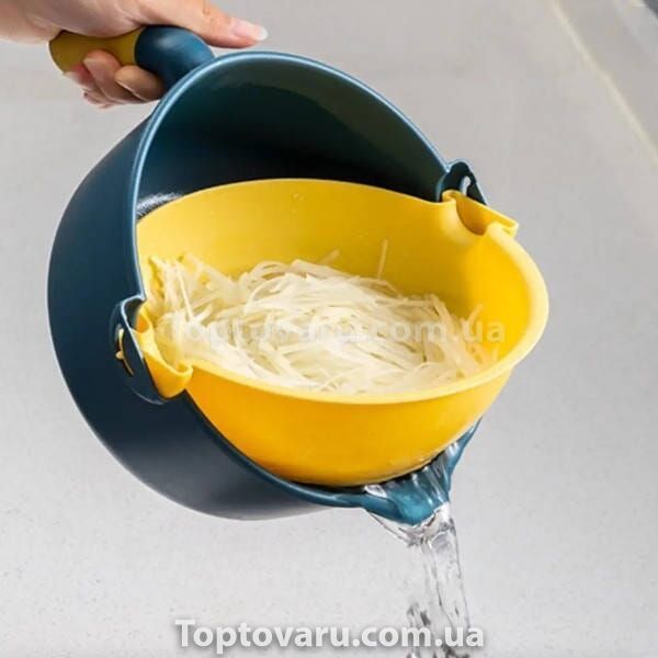 Шинковка-тёрка круглая с ручкой Multifunctional cooking machine SZK-6 19672 фото