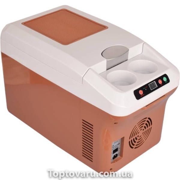 Міні-холодильник портативний компресорний, 15 л, 46.5&times;25&times;29.5 см, 12V/24V, Коричневий 37731 фото