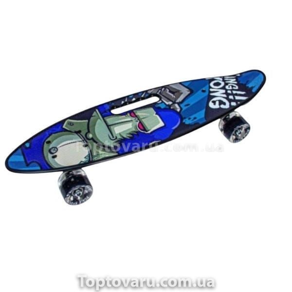 Пенні борд зі світними колесами PU Penny Board Scale Sports Universe Синя горила 27412 фото