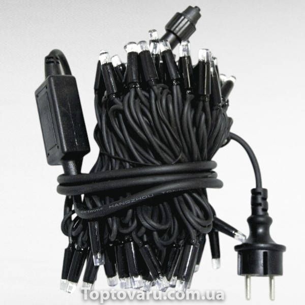 Гірлянда вулична лінійна 8м 80LED 220V wire still 4486 AND 9-5 Чорний дріт, синє світло 31146 фото