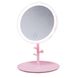 Зеркало для макияжа настольное с подсветкой led makeup mirror Розовое 10647 фото 1