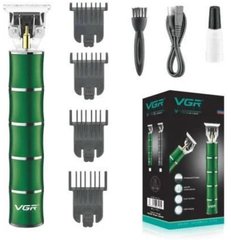 Професійний триммер для стрижки волосся і бороди VGR V-193 Зелений 4541 фото