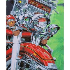 Картина за номерами Strateg ПРЕМІУМ Фото Harley з лаком розміром 40х50 см (SY6706) SY6706-00002 фото