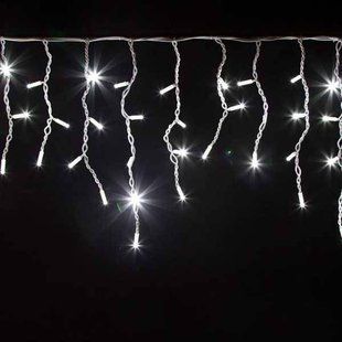Гірлянда вулична бахрома прозорий провід 120LED 5м Біла 12335 фото