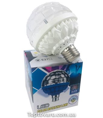Світлодіодна диско лампа в патрон RGB RD-5006 White 3651 фото