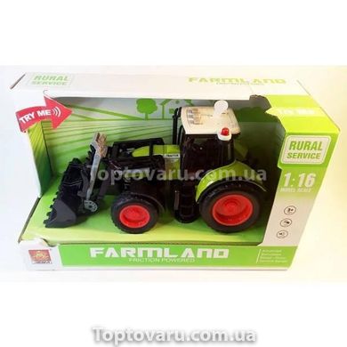 Игрушка Трактор-бульдозер со звуковыми и световыми эффектами Farmland Зеленый 15303 фото