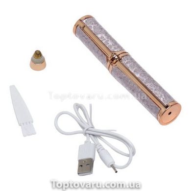 Тример для брів акумуляторний з USB-зарядкою та змінною насадкою 2в1 Blawless Срібло 15815 фото