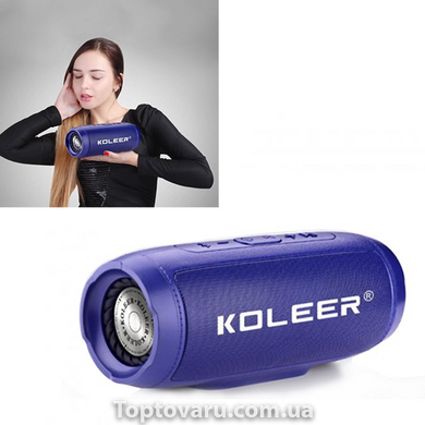Портативная Bluetooth колонка Koleer S1000 Синяя 9585 фото