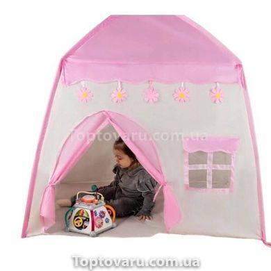 Детская игровая палатка в виде домика Розовая 18314 фото