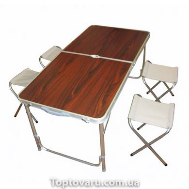 Нове надходження Стіл і стільці для пікніка Folding Table Темне дерево NEW - 725 фото