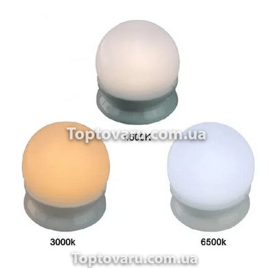 LED лампочки 10 шт для гримерного дзеркала 3 режими VANITY MIRROR LIGHTS 7328 фото