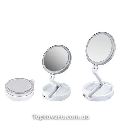 Зеркало с подсветкой для макияжа My Fold Away Mirror white 537 фото