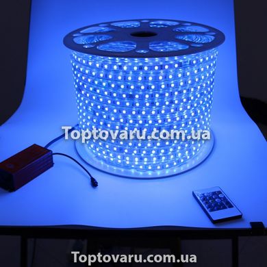 Світлодіодна стрічка LED 5050 Синя 100m 220V 5607 фото