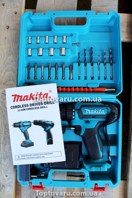 Шуруповерт аккумуляторный Makita 550DWE 24В/5 Ач с набором инструментов Li-Ion 6631 фото