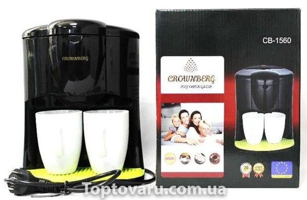 Кофеварка Crownberg CB-1560 кофе машина 800BT 600ВТ 1740 фото