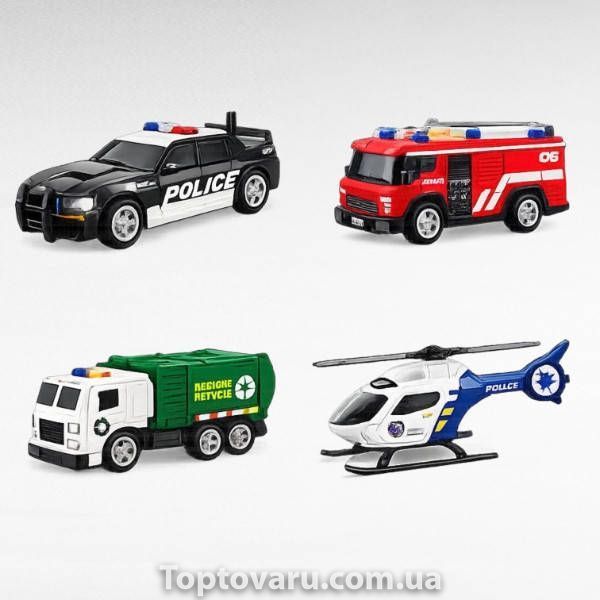 Набір спецтехніки City service зі звуками та підсвічуванням 37686 фото