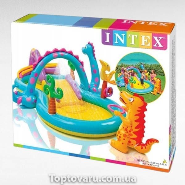 Ігровий центр надувний Дракони 333х229х112см 280л Intex 57135 NP Різнокольоровий 34452 фото
