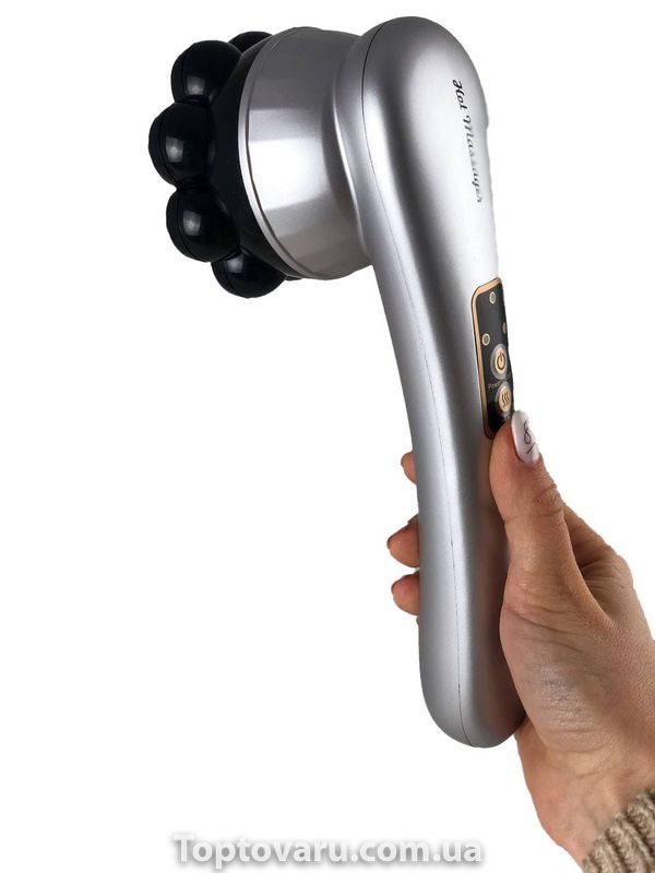 Инфракрасный антицеллюлитный вибромассажер с подогревом Magnetic Heat Massager Серый 3980 фото