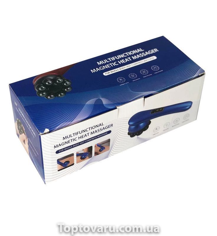 Инфракрасный антицеллюлитный вибромассажер с подогревом Magnetic Heat Massager Серый 3980 фото