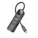 Адаптер Borofone DH6 Erudite 4-in-1 0.2M (Type-C to USB2.0*3+RJ45) Чорний 20968 фото 3