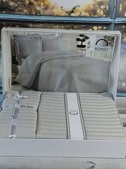 Постільна білизна Romeo Line gri Сатин-страйп Бавовна Євро розмір 16650 фото