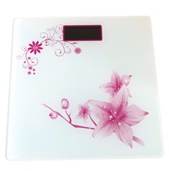 Весы напольные Domotec YZ-1604 розовый цветок