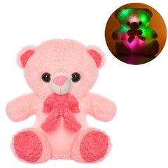 Плюшевий світиться ведмедик Тедді 30 см Рожевий 7891 фото