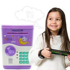Дитяча скарбничка Сейф Intelligent Savings Tank з відбитком пальця фіолетова 1451 фото