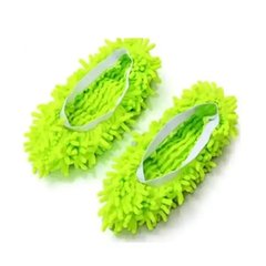 Тапочки-швабра из микрофибры 2 шт для мытья пола Зеленые 11550 фото