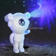 Ночник-проектор Космонавт із пультом Білий 12219 фото