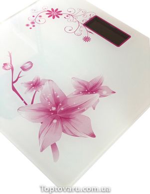 Весы напольные Domotec YZ-1604 розовый цветок 1668 фото