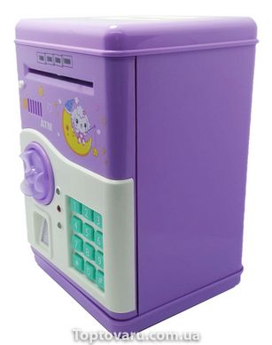 Дитяча скарбничка Сейф Intelligent Savings Tank з відбитком пальця фіолетова 1451 фото