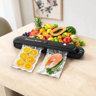 Вакуумний пакувальник Vaccum Sealer +10 мішків Чорний 37481 фото