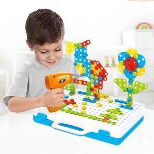 Мозаика конструктор с шуруповертом Creative Puzzle 2D 1880 фото