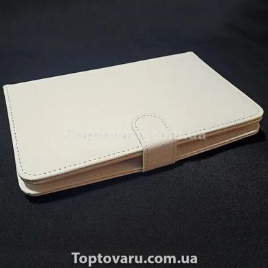 Чехол для планшета универсальный с клавиатурой с диагональю 7" Белый mini usb 10406 фото