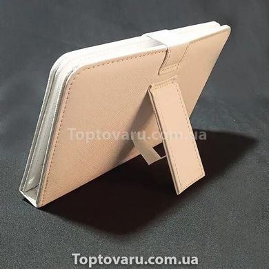 Чехол для планшета универсальный с клавиатурой с диагональю 7" Белый mini usb 10406 фото