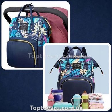 Рюкзак для мам Living Traveling Share Синій з малюнком 14482 фото