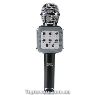 Караоке мікрофон bluetooth WS-1818 Black + Чохол 1068 фото