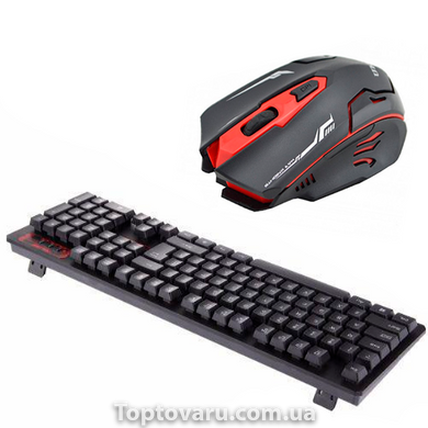 Комплект беспроводной клавиатуры с мышью Pro Gaming HK-6500 Черный 9128 фото