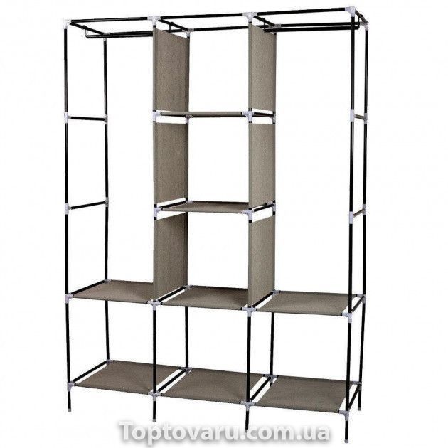 Складний тканинний шафа Storage Wardrobe 88130 Сірий 3983 фото