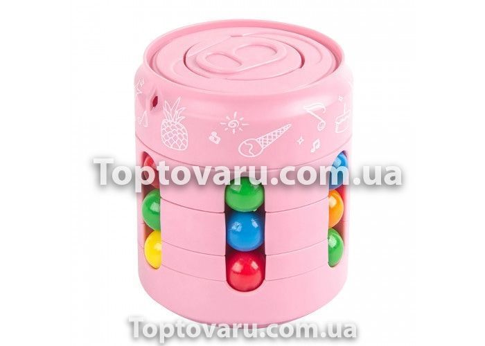 Головоломка антистрес Fidget Cans Cube Рожевий 6868 фото