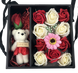 Подарочный набор роз из мыла с Мишкой XY19-79 + Подарок 1643 фото 3