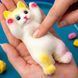 Сквіш-антистрес Котик лежить на спині Білий з жовтим 37339 фото 1