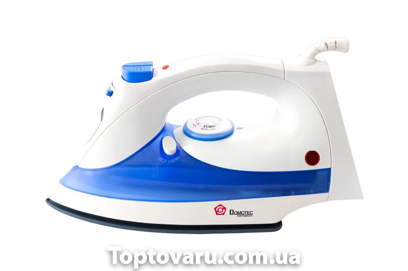 Утюг с керамической подошвой Domotec DT-1128 голубой 3078 фото
