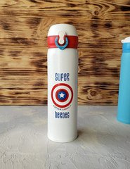 Термос Super Heroes (Капітан Америка) Білий NEW фото